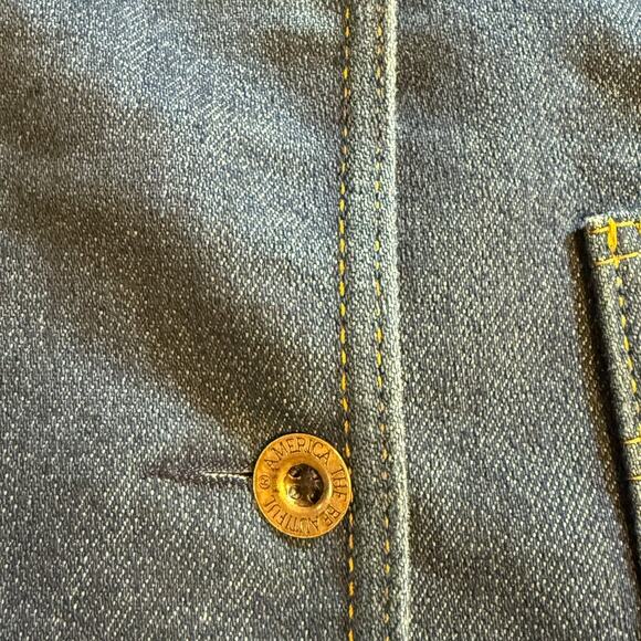 VTG America The Beautiful Denim Jacket Womens Size 8 Two Button Jean Blazer Blue - Picture 6 of 9
